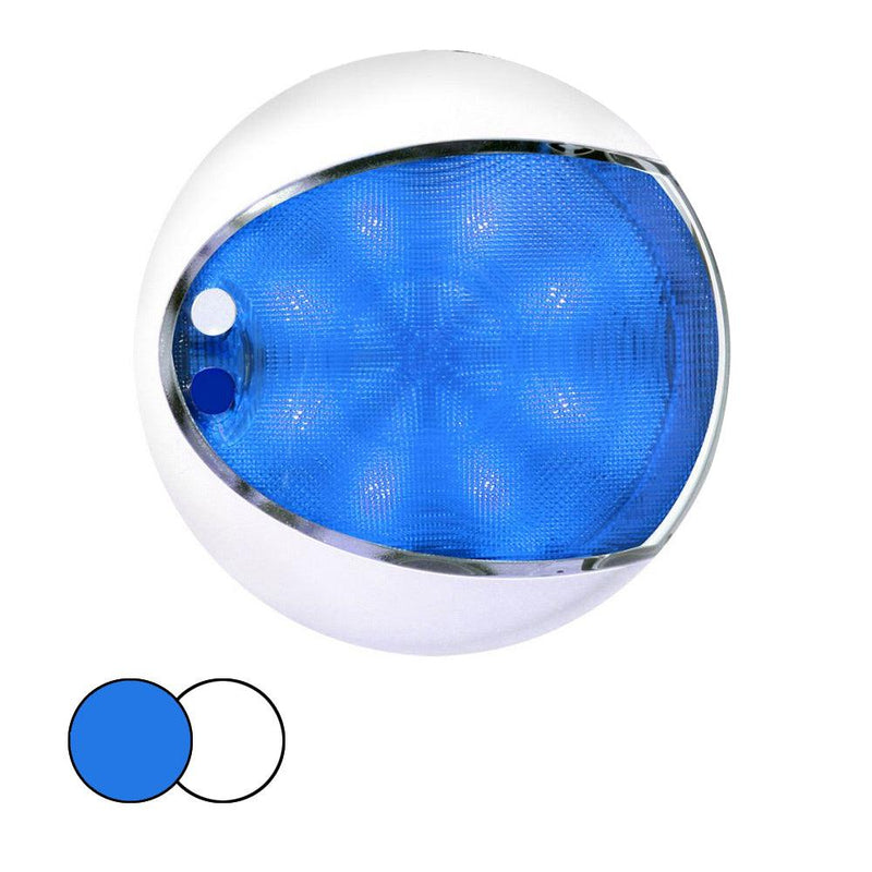 Hella Marine EuroLED 175 Surface Mount Touch Lamp - Blue/White LED - White Housing [959951121] - Essenbay Marine