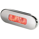 Hella Marine Surface Mount Oblong LED Courtesy Lamp - Red LED - Stainless Steel Bezel [980869501] - Essenbay Marine