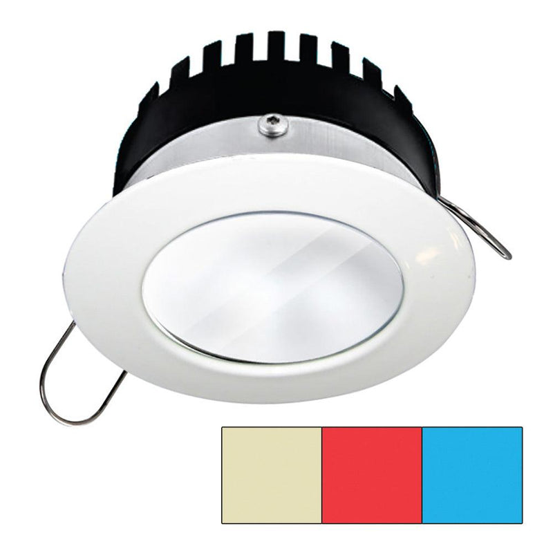 i2Systems Apeiron Pro A503 - 3W - Round - Warm White, Red  Blue - White Finish [A503-31CBBR-HE] - Essenbay Marine