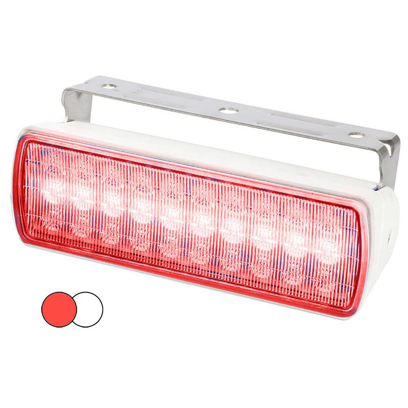 Hella Marine Sea Hawk XL Dual Color LED Floodlights - Red/White LED - White Housing [980950051] - Essenbay Marine