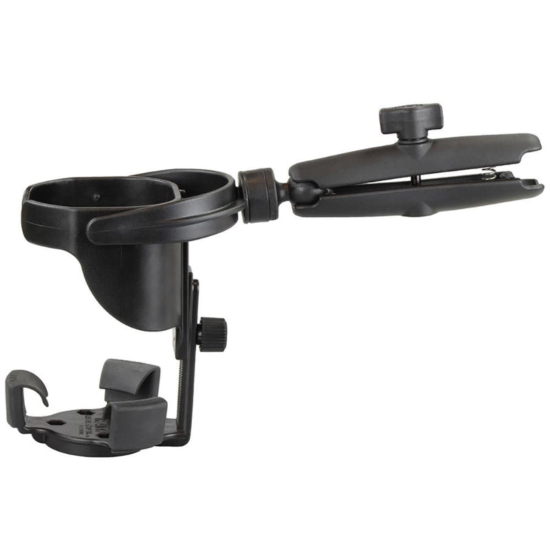 RAM Mount Level Cup XL w/Long Double Socket Arm [RAM-B-417B-C-201U] - Essenbay Marine