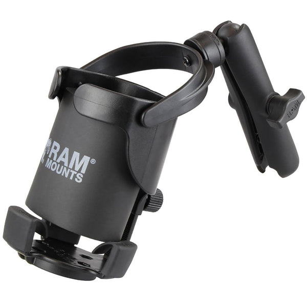 RAM Mount Level Cup XL w/Long Double Socket Arm [RAM-B-417B-C-201U] - Essenbay Marine