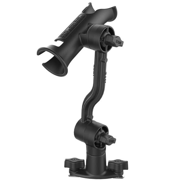 RAM Mount RAM Tube Jr. Rod Holder with Spline Post, Extension Arm and Track Base [RAP-390-PA-421] - Essenbay Marine