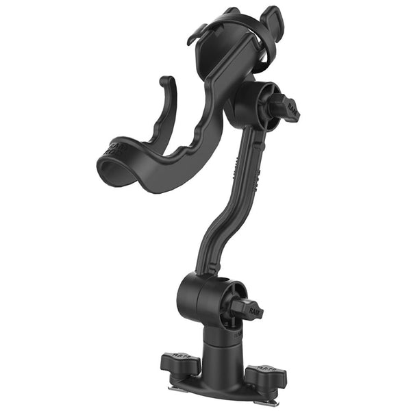 RAM Mount RAM-ROD Rod Holder with Spline Post, Extension Arm and Track Base [RAP-114-PA-421] - Essenbay Marine