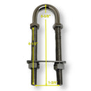 Marine Hardware SS Bow Stern Eye U Bolt 1/2" SSRI66343 - Essenbay Marine