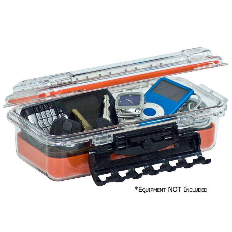 Plano Waterproof Polycarbonate Storage Box - 3500 Size - Orange/Clear [145000] - Essenbay Marine