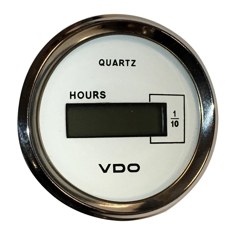 VDO Cockpit Marine 52mm (2-1/16") LCD Hourmeter - White Dial/Chrome Bezel [331-548] - Essenbay Marine