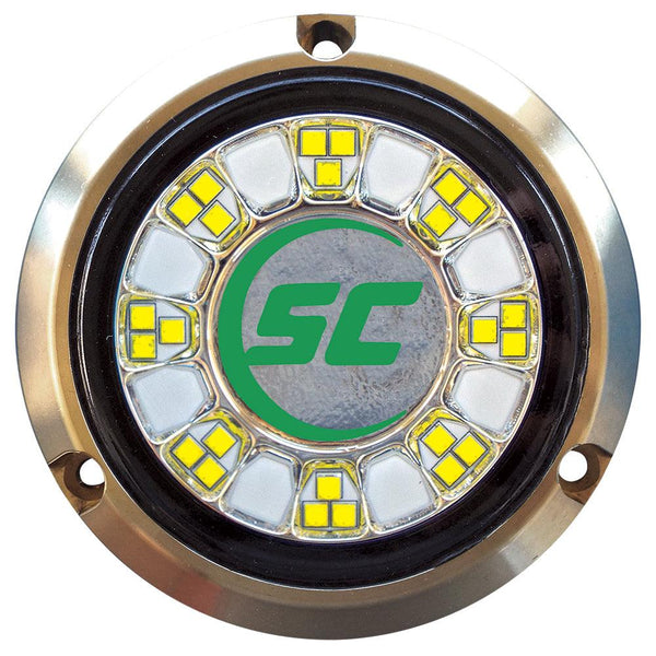 Shadow-Caster SCR-24 Bronze Underwater Light - 24 LEDs - Aqua Green [SCR-24-AG-BZ-10] - Essenbay Marine