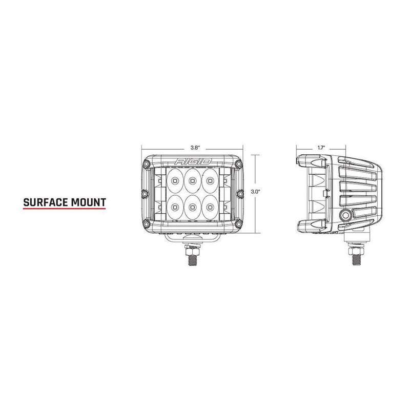 RIGID Industries D-SS Series PRO Flood LED Surface Mount - Pair - Black [262113] - Essenbay Marine