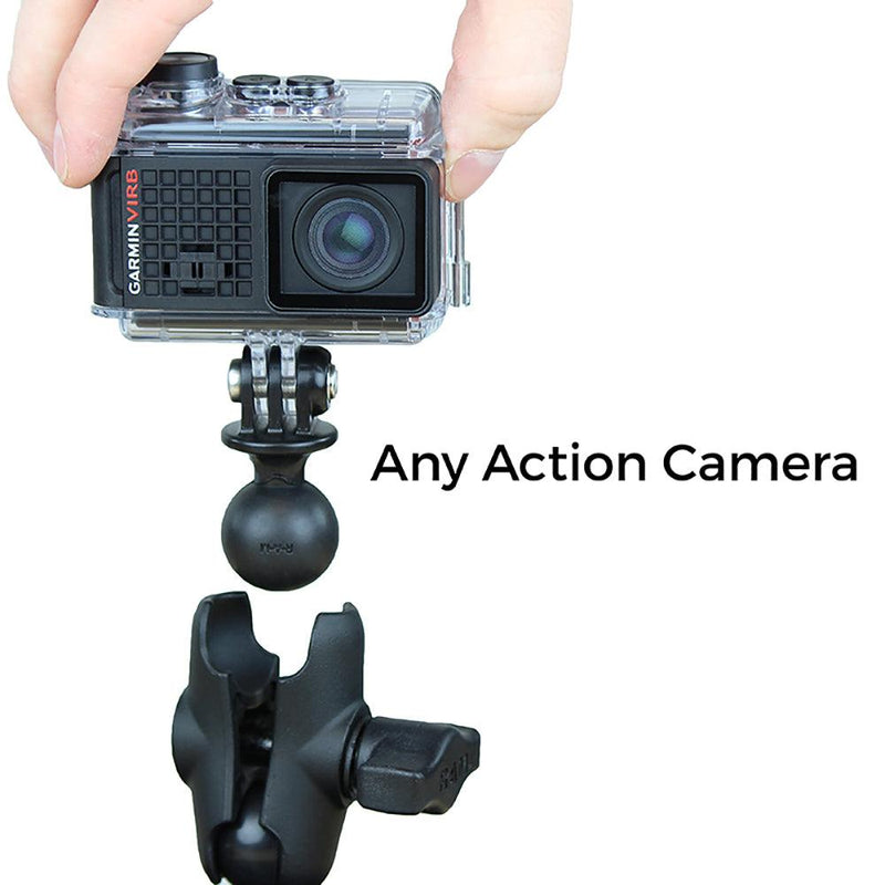 RAM Mount RAM 1" Ball Adapter for GoPro Bases with Short Arm and Action Camera Adapter [RAP-B-GOP2-A-GOP1U] - Essenbay Marine