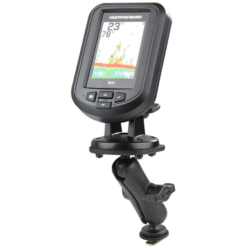 Ram Mount RAM Track Ball Mount with Marine Electronic Plate for the Eagle Cuda, FishEasy, Humminbird Piranha  Lowrance X-4 [RAP-B-107-1B-354-TRA1U] - Essenbay Marine