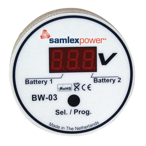 Samlex Dual Battery Monitor - 12V or 24V - Auto Detection [BW-03] - Essenbay Marine