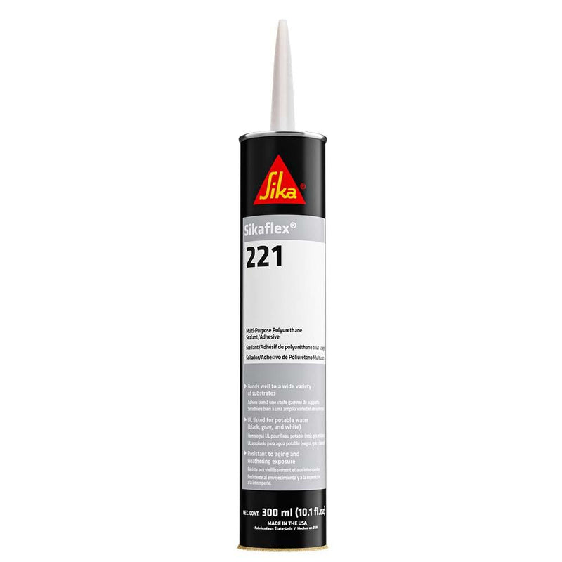 Sika Sikaflex 221 Multi-Purpose Polyurethane Sealant/Adhesive - 10.3oz(300ml) Cartridge - Aluminum Gray [90892] - Essenbay Marine
