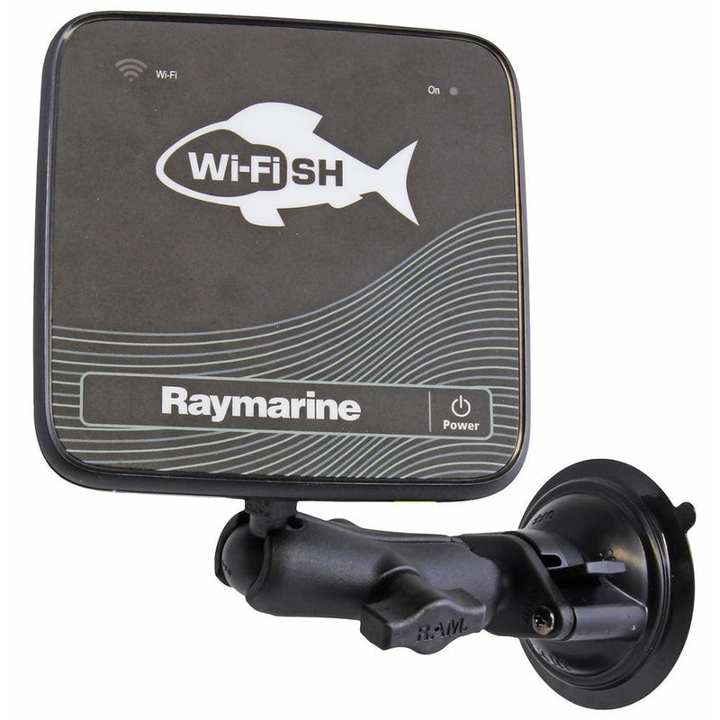 RAM Mount Suction Cup Mount w/1" Ball, including M6 X 30 SS HEX Head Bolt, f/Raymarine Dragonfly-4/5  WiFish Devices [RAM-B-224-1-379-M616U] - Essenbay Marine