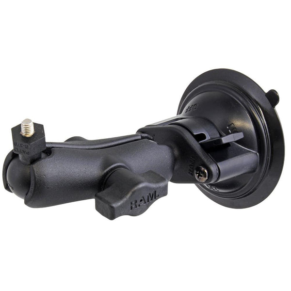 RAM Mount Suction Cup Mount w/1" Ball, including M6 X 30 SS HEX Head Bolt, f/Raymarine Dragonfly-4/5  WiFish Devices [RAM-B-224-1-379-M616U] - Essenbay Marine