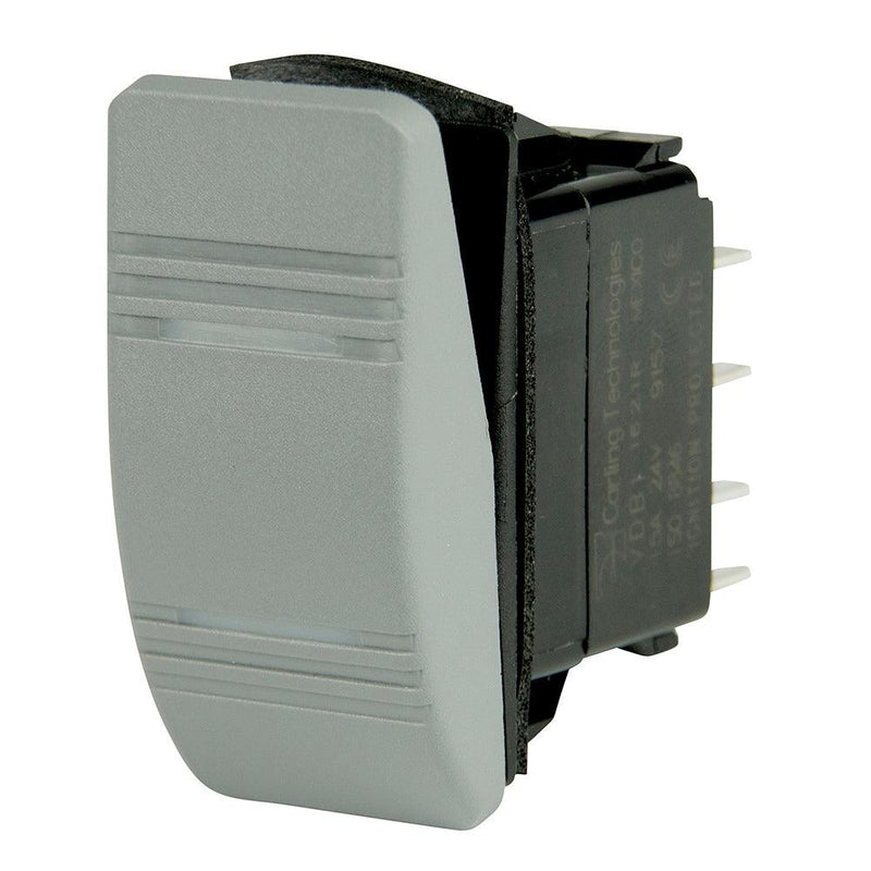 BEP DPDT Contura Switch - 2-Amber LEDs - Gray - ON/ON [1001812] - Essenbay Marine