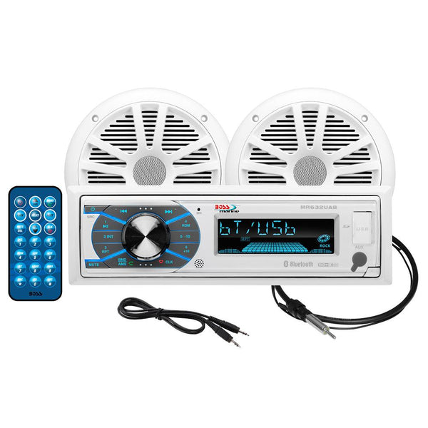 Boss Audio MCK632WB.6 Marine Stereo  6.5" Speaker Kit - White [MCK632WB.6] - Essenbay Marine