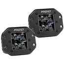 RIGID Industries D-Series PRO Flush Mount - Spot LED - Midnight Edition - Pair - Black [212213BLK] - Essenbay Marine