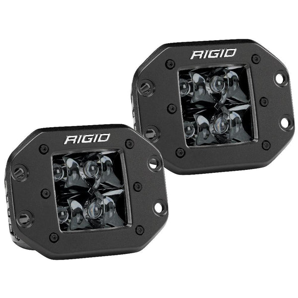 RIGID Industries D-Series PRO Flush Mount - Spot LED - Midnight Edition - Pair - Black [212213BLK] - Essenbay Marine