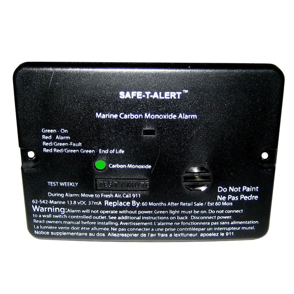 Safe-T-Alert 62 Series Carbon Monoxide Alarm - 12V - 62-542-Marine - Flush Mount - Black [62-542-MARINE-BLK] - Essenbay Marine