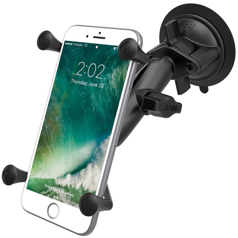 RAM Mount Twist-Lock Suction Cup Mount w/Universal X-Grip Large Phone/Phablet Cradle [RAM-B-166-UN10U] - Essenbay Marine