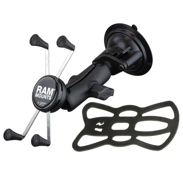 RAM Mount Twist-Lock Suction Cup Mount w/Universal X-Grip Large Phone/Phablet Cradle [RAM-B-166-UN10U] - Essenbay Marine