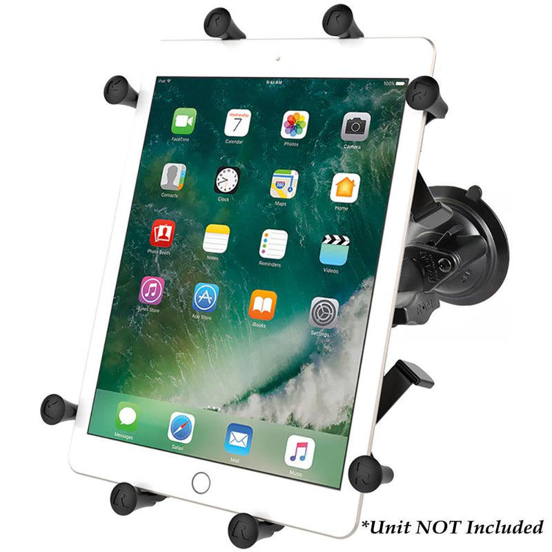 RAM Mount Twist-Lock Suction Cup Mount w/Universal X-Grip Cradle for 10" Large Tablets [RAM-B-166-UN9U] - Essenbay Marine