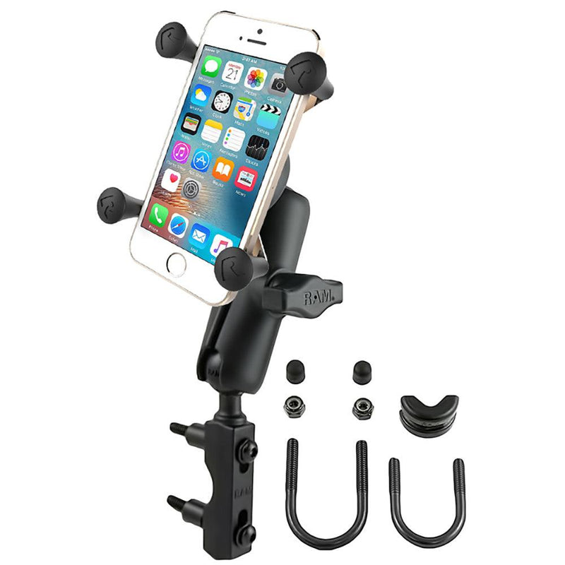 RAM Mount Combination Brake/Clutch Reservoir U-Bolt Mount w/Universal X-Grip Cell/iPhone Cradle [RAM-B-174-UN7U] - Essenbay Marine