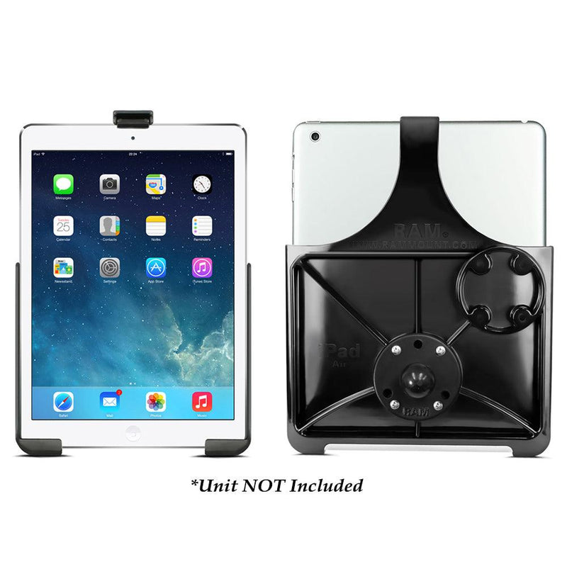 RAM Mount EZ-Rollr Model Specific Cradle w/Round Base Adapter for the iPad 5th Generation, Apple iPad Air 1-2  iPad Pro 9.7 [RAM-B-202-AP17U] - Essenbay Marine