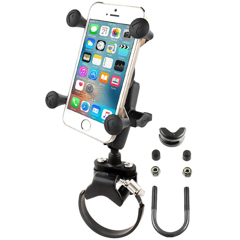 RAM Mount Strap Clamp, Roll Bar Mount w/Universal X-Grip Cell/iPhone Cradle [RAM-B-231-2-UN7U] - Essenbay Marine