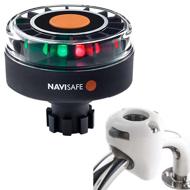 Navisafe Navilight Tricolor 2NM w/Navibolt Base  Rail Mount - White [342KIT3] - Essenbay Marine