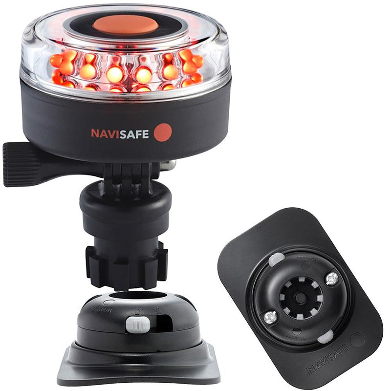 Navisafe Navilight All RED 360 2NM w/Navimount Base  RIB Mount - Black [045KIT2] - Essenbay Marine