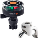 Navisafe Navilight 2NM Tricolor w/Navimount Base  Rail Mount - White [340KIT3] - Essenbay Marine