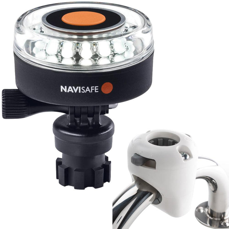 Navisafe Navilight 360 2NM White w/Navimount Base  Rail Mount - White [040KIT3] - Essenbay Marine