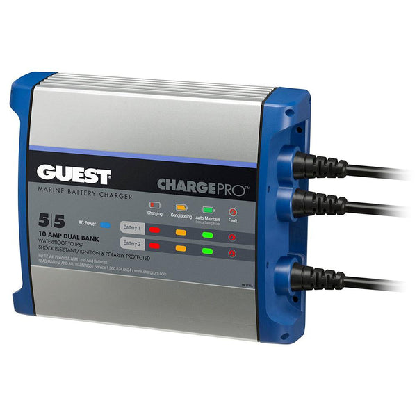 Guest On-Board Battery Charger 10A / 12V - 2 Bank - 120V Input [2711A] - Essenbay Marine