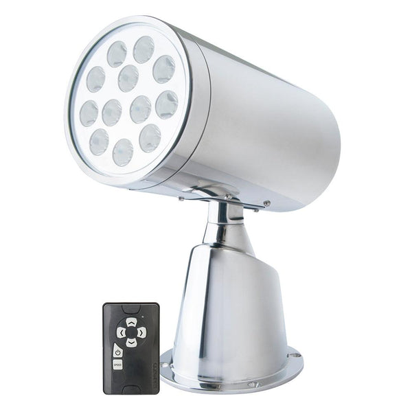 Marinco Wireless LED Stainless Steel Spotlight w/Remote [23050A] - Essenbay Marine