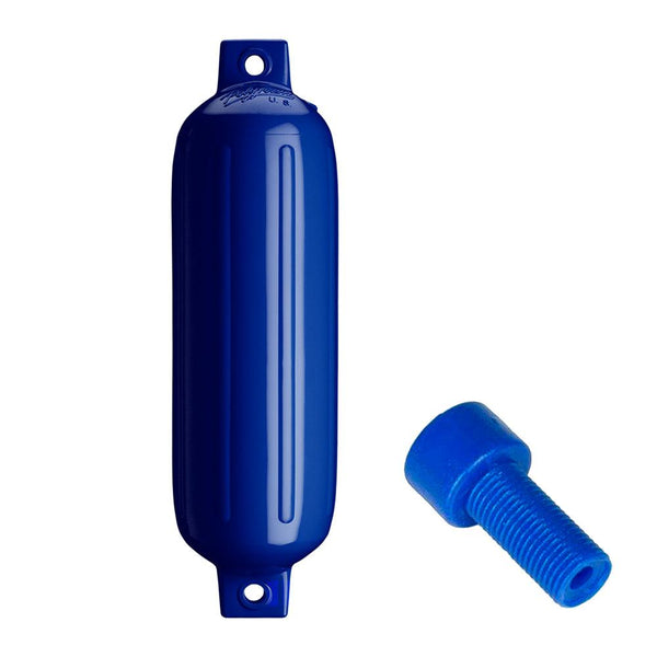 Polyform G-4 Twin Eye Fender 6.5" x 22" - Cobalt Blue w/Adapter [G-4-COBALT BLUE] - Essenbay Marine