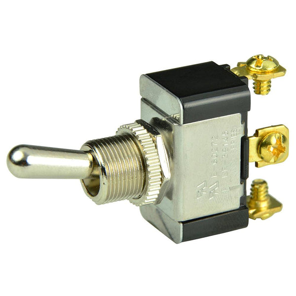 BEP SPDT Chrome Plated Toggle Switch - ON/OFF/(ON) [1002015] - Essenbay Marine