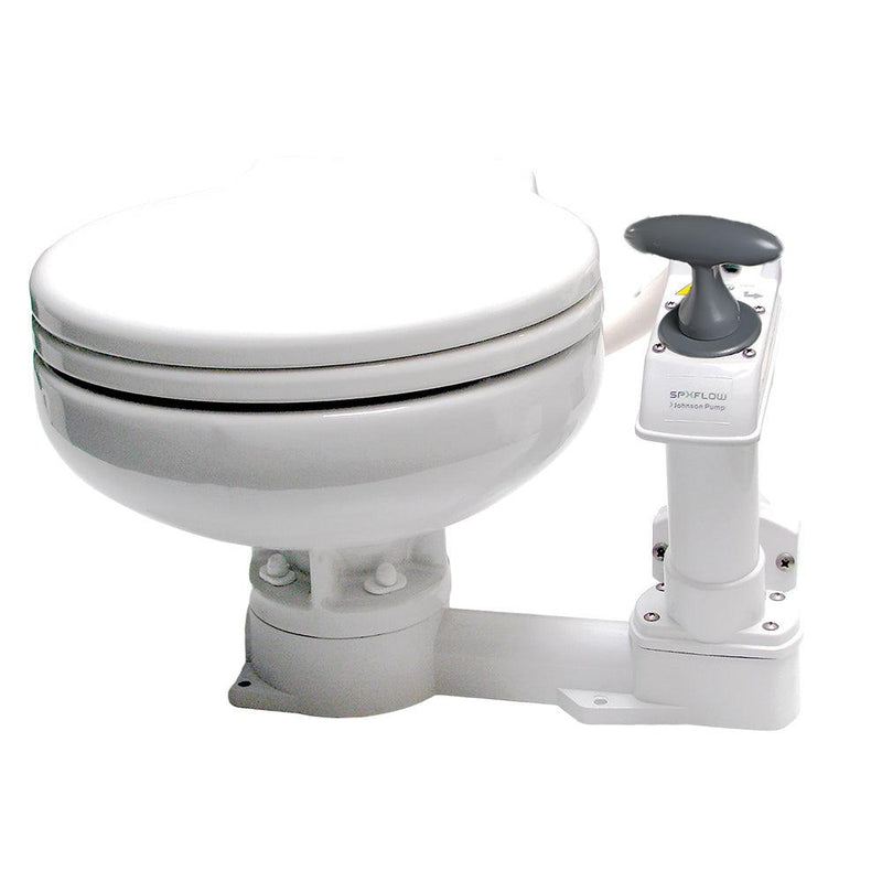 Johnson Pump AquaT Manual Marine Toilet - Super Compact [80-47625-01] - Essenbay Marine