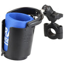 RAM Mount Torque 1-1/8" - 1-1/2" Diameter Handlebar/Rail Base w/B Size 1" Ball, Short Arm  Level Cup [RAM-B-408-112-15-A-132U] - Essenbay Marine