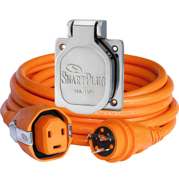 SmartPlug 30 Amp 50 Dual Configuration Cordset w/Tinned Wire  30 Amp Stainless Steel Inlet [C30503BM30NT] - Essenbay Marine