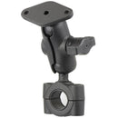RAM Mount RAM Torque 3/4" - 1" Diameter Handlebar/Rail Base with 1" Ball, SHORT Arm and Diamond Plate [RAM-B-408-75-1-A-238U] - Essenbay Marine