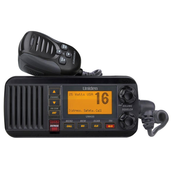 Uniden UM435 Fixed Mount VHF Radio - Black [UM435BK] - Essenbay Marine