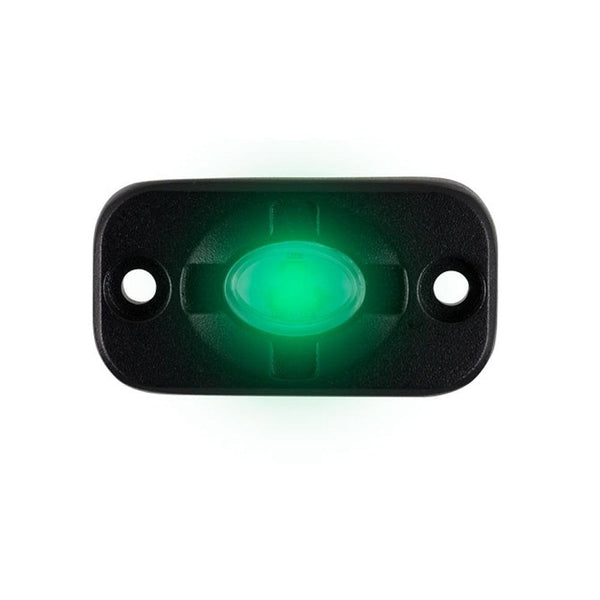 HEISE Auxiliary Accent Lighting Pod - 1.5" x 3" - Black/Green [HE-TL1G] - Essenbay Marine
