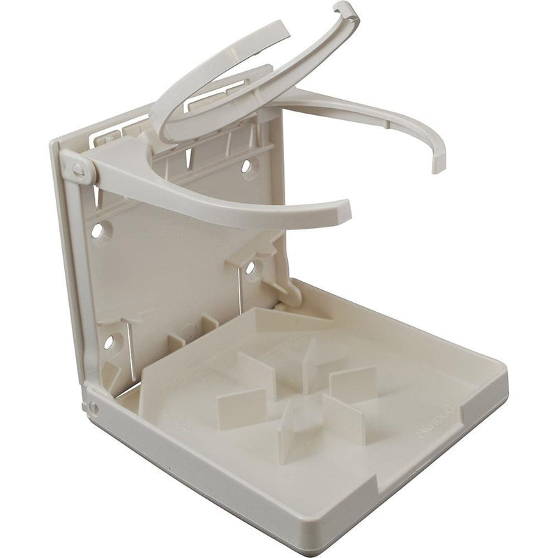 Attwood Fold-Up Drink Holder - Dual Ring - White [2449-7] - Essenbay Marine