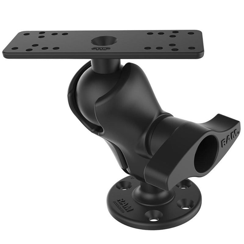 Ram Mount Universal D Size Ball Mount with Short Arm and Hi-Torq Wrench for 9"-12" Fishfinders and Chartplotters [RAM-D-115-C-KNOB9H] - Essenbay Marine