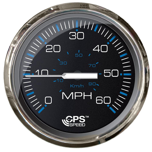 Faria Chesepeake Black 4" Studded Speedometer - 60MPH (GPS) [33749] - Essenbay Marine