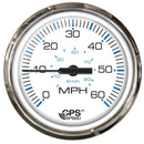 Faria Chesapeake White SS 4" Studded Speedometer - 60MPH (GPS) [33839] - Essenbay Marine