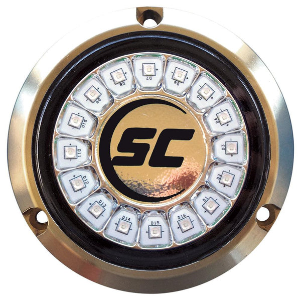 Shadow-Caster Great White Single Color Underwater Light - 16 LEDs - Bronze [SCR-16-GW-BZ-10] - Essenbay Marine
