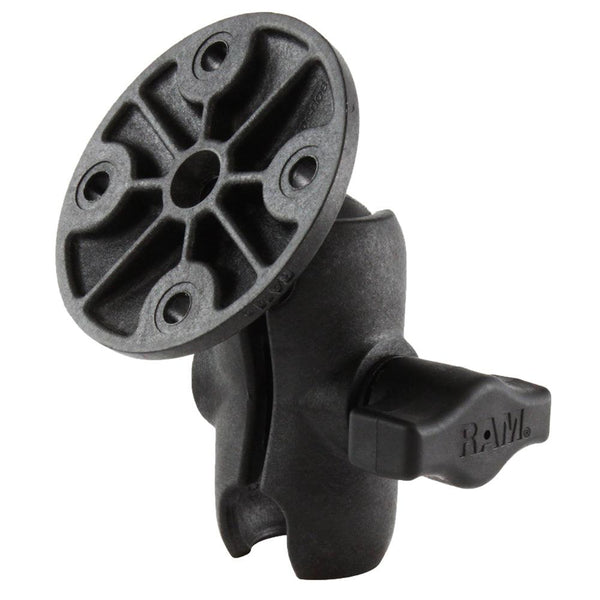 RAM Mount Composite 1" Ball Short Length Double Socket Arm w/2.5" Round Base Including AMPs Hole Pattern [RAP-B-103U-A] - Essenbay Marine